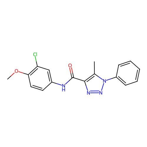 N-(3-chloro-4-methoxyphenyl)-5-methyl-1-phenyl-1H-1,2,3-triazole-4-carboxamide structure