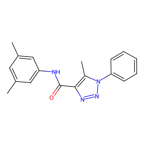 N-(3,5-dimethylphenyl)-5-methyl-1-phenyl-1H-1,2,3-triazole-4-carboxamide structure