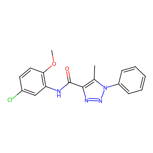N-(5-chloro-2-methoxyphenyl)-5-methyl-1-phenyl-1H-1,2,3-triazole-4-carboxamide structure
