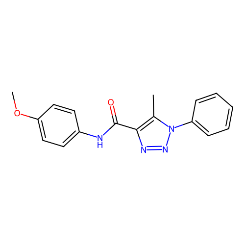 N-(4-methoxyphenyl)-5-methyl-1-phenyl-1H-1,2,3-triazole-4-carboxamide structure