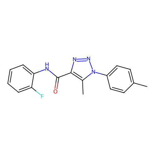 N-(2-fluorophenyl)-5-methyl-1-(4-methylphenyl)-1H-1,2,3-triazole-4-carboxamide structure