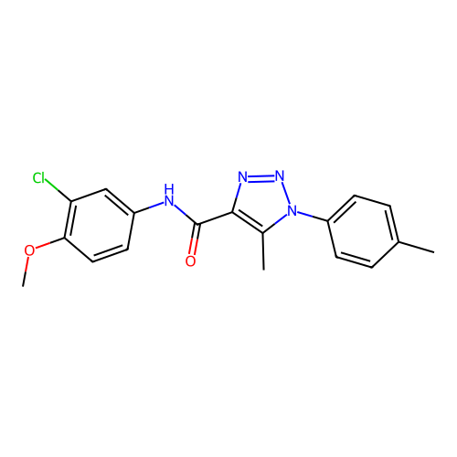 N-(3-chloro-4-methoxyphenyl)-5-methyl-1-(4-methylphenyl)-1H-1,2,3-triazole-4-carboxamide structure