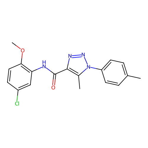 N-(5-chloro-2-methoxyphenyl)-5-methyl-1-(4-methylphenyl)-1H-1,2,3-triazole-4-carboxamide structure