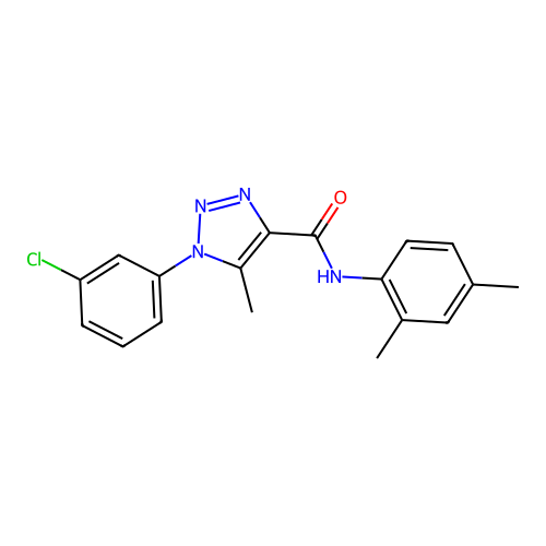 1-(3-chlorophenyl)-N-(2,4-dimethylphenyl)-5-methyl-1H-1,2,3-triazole-4-carboxamide structure