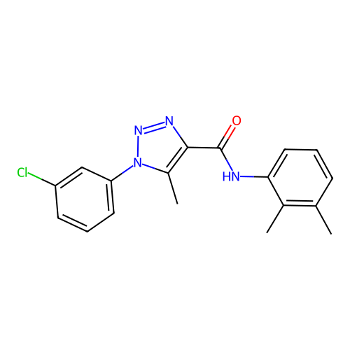 1-(3-chlorophenyl)-N-(2,3-dimethylphenyl)-5-methyl-1H-1,2,3-triazole-4-carboxamide structure
