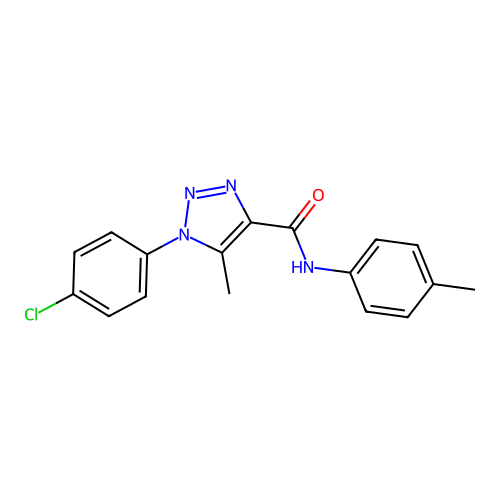 1-(4-chlorophenyl)-5-methyl-N-(4-methylphenyl)-1H-1,2,3-triazole-4-carboxamide structure