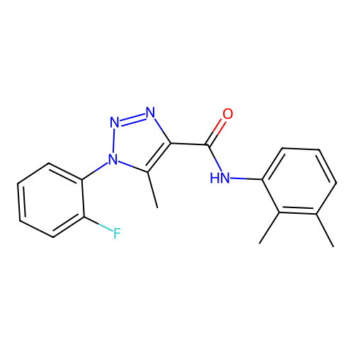 N-(2,3-dimethylphenyl)-1-(2-fluorophenyl)-5-methyl-1H-1,2,3-triazole-4-carboxamide structure