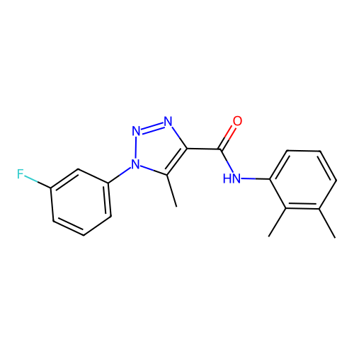 N-(2,3-dimethylphenyl)-1-(3-fluorophenyl)-5-methyl-1H-1,2,3-triazole-4-carboxamide structure