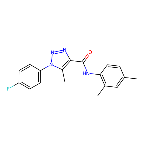 N-(2,4-dimethylphenyl)-1-(4-fluorophenyl)-5-methyl-1H-1,2,3-triazole-4-carboxamide structure