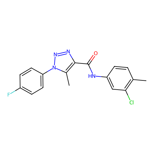 N-(3-chloro-4-methylphenyl)-1-(4-fluorophenyl)-5-methyl-1H-1,2,3-triazole-4-carboxamide structure