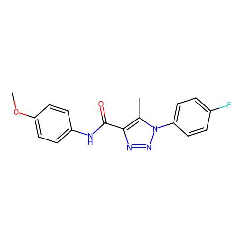 1-(4-fluorophenyl)-N-(4-methoxyphenyl)-5-methyl-1H-1,2,3-triazole-4-carboxamide structure