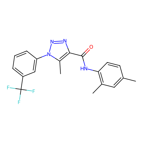 N-(2,4-dimethylphenyl)-5-methyl-1-[3-(trifluoromethyl)phenyl]-1H-1,2,3-triazole-4-carboxamide structure