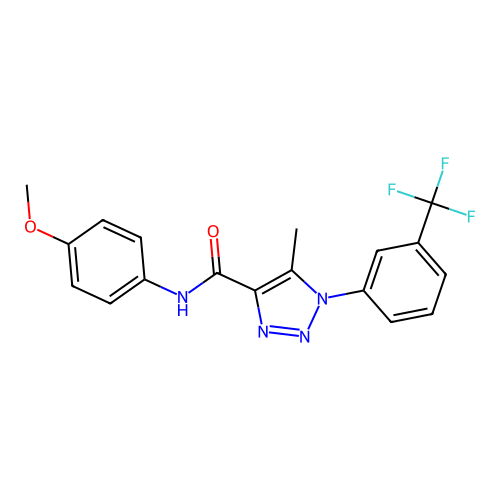 N-(4-methoxyphenyl)-5-methyl-1-[3-(trifluoromethyl)phenyl]-1H-1,2,3-triazole-4-carboxamide structure