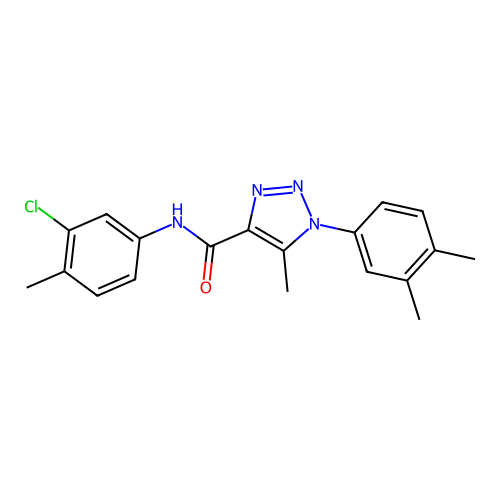 N-(3-chloro-4-methylphenyl)-1-(3,4-dimethylphenyl)-5-methyl-1H-1,2,3-triazole-4-carboxamide structure