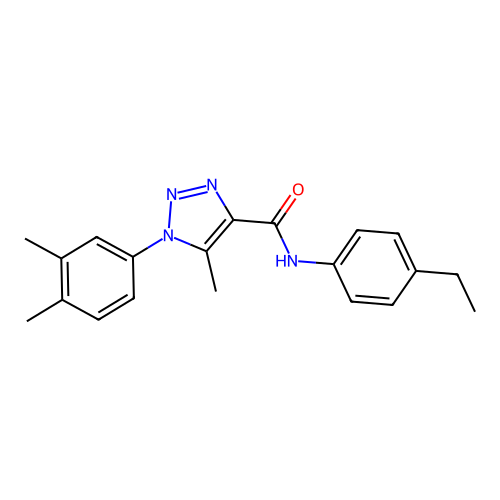 1-(3,4-dimethylphenyl)-N-(4-ethylphenyl)-5-methyl-1H-1,2,3-triazole-4-carboxamide structure