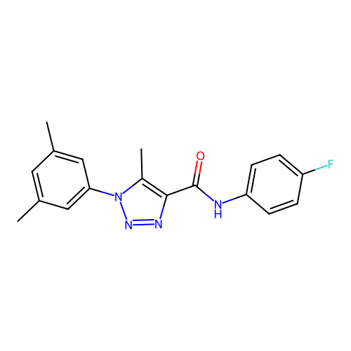 1-(3,5-dimethylphenyl)-N-(4-fluorophenyl)-5-methyl-1H-1,2,3-triazole-4-carboxamide structure
