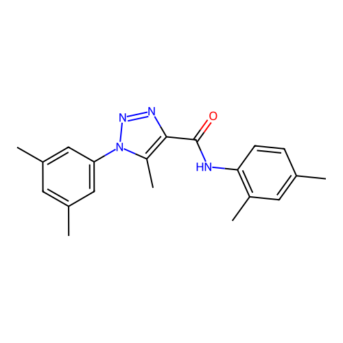 N-(2,4-dimethylphenyl)-1-(3,5-dimethylphenyl)-5-methyl-1H-1,2,3-triazole-4-carboxamide structure