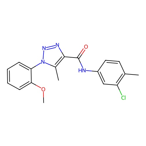 N-(3-chloro-4-methylphenyl)-1-(2-methoxyphenyl)-5-methyl-1H-1,2,3-triazole-4-carboxamide structure