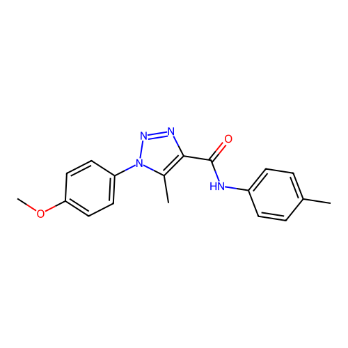 1-(4-methoxyphenyl)-5-methyl-N-(4-methylphenyl)-1H-1,2,3-triazole-4-carboxamide structure