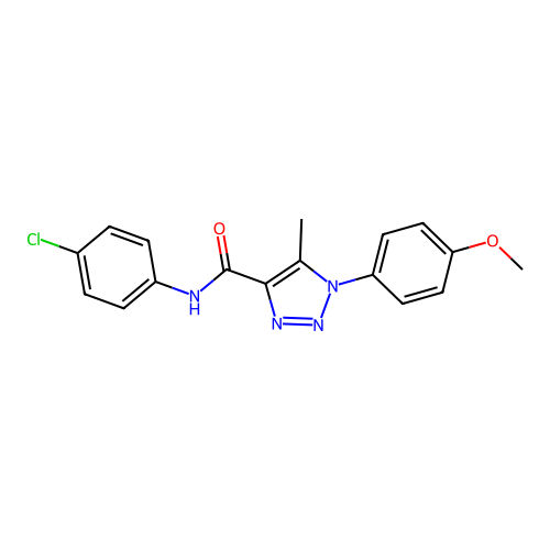 N-(4-chlorophenyl)-1-(4-methoxyphenyl)-5-methyl-1H-1,2,3-triazole-4-carboxamide structure