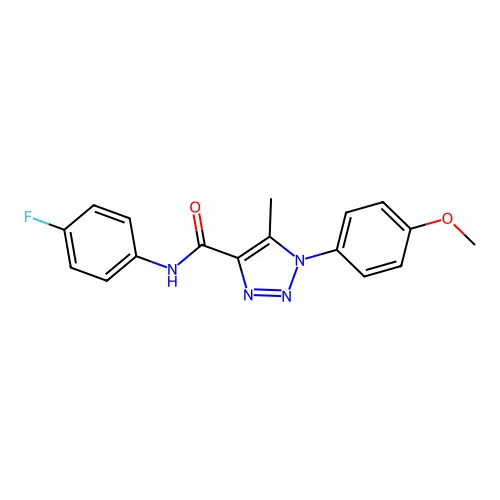 N-(4-氟苯基)-1-(4-甲氧基苯基)-5-甲基-1H-1,2,3-三唑-4-甲酰胺 structure