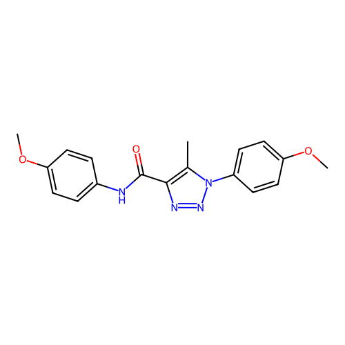 N,1-bis(4-methoxyphenyl)-5-methyl-1H-1,2,3-triazole-4-carboxamide structure