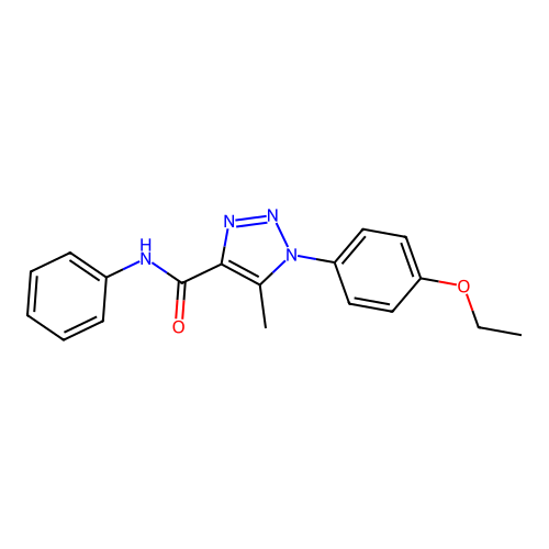 1-(4-ethoxyphenyl)-5-methyl-N-phenyl-1H-1,2,3-triazole-4-carboxamide structure