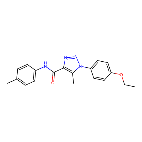 1-(4-ethoxyphenyl)-5-methyl-N-(4-methylphenyl)-1H-1,2,3-triazole-4-carboxamide structure