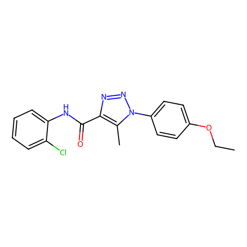 N-(2-chlorophenyl)-1-(4-ethoxyphenyl)-5-methyl-1H-1,2,3-triazole-4-carboxamide structure