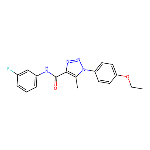 1-(4-ethoxyphenyl)-N-(3-fluorophenyl)-5-methyl-1H-1,2,3-triazole-4-carboxamide structure