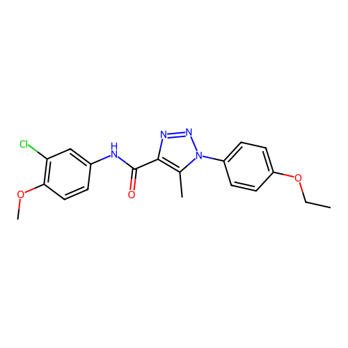 N-(3-chloro-4-methoxyphenyl)-1-(4-ethoxyphenyl)-5-methyl-1H-1,2,3-triazole-4-carboxamide structure