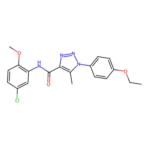 N-(5-chloro-2-methoxyphenyl)-1-(4-ethoxyphenyl)-5-methyl-1H-1,2,3-triazole-4-carboxamide structure