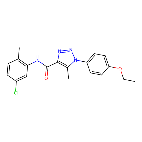 N-(5-chloro-2-methylphenyl)-1-(4-ethoxyphenyl)-5-methyl-1H-1,2,3-triazole-4-carboxamide structure
