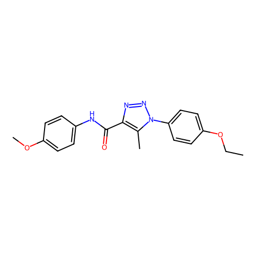 1-(4-ethoxyphenyl)-N-(4-methoxyphenyl)-5-methyl-1H-1,2,3-triazole-4-carboxamide structure