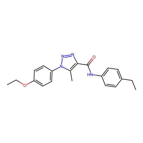 1-(4-ethoxyphenyl)-N-(4-ethylphenyl)-5-methyl-1H-1,2,3-triazole-4-carboxamide structure