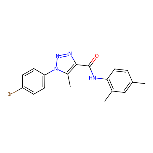 1-(4-bromophenyl)-N-(2,4-dimethylphenyl)-5-methyl-1H-1,2,3-triazole-4-carboxamide structure