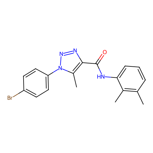 1-(4-bromophenyl)-N-(2,3-dimethylphenyl)-5-methyl-1H-1,2,3-triazole-4-carboxamide structure