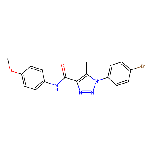 1-(4-bromophenyl)-N-(4-methoxyphenyl)-5-methyl-1H-1,2,3-triazole-4-carboxamide structure