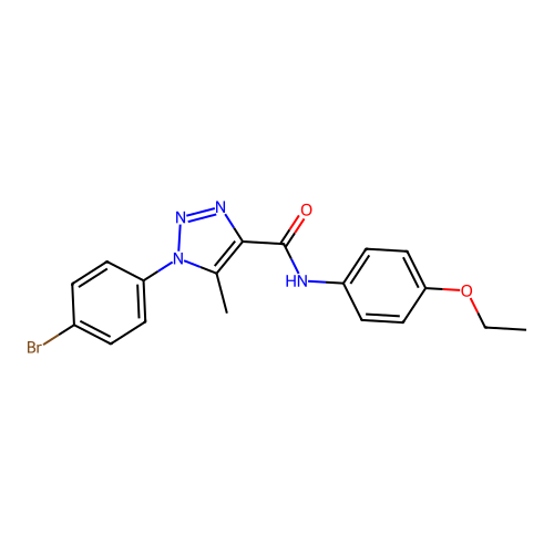 1-(4-bromophenyl)-N-(4-ethoxyphenyl)-5-methyl-1H-1,2,3-triazole-4-carboxamide structure