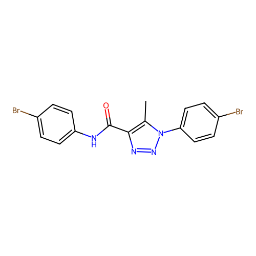 N,1-bis(4-bromophenyl)-5-methyl-1H-1,2,3-triazole-4-carboxamide structure