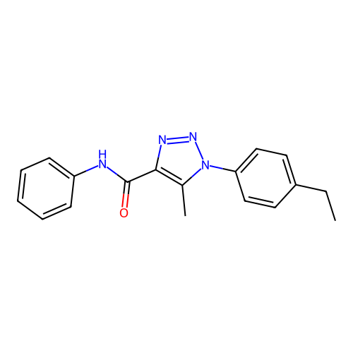 1-(4-ethylphenyl)-5-methyl-N-phenyl-1H-1,2,3-triazole-4-carboxamide structure