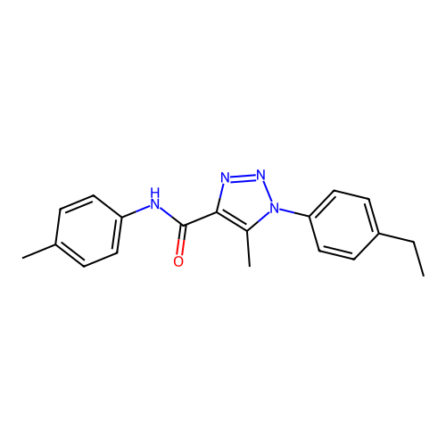 1-(4-ethylphenyl)-5-methyl-N-(4-methylphenyl)-1H-1,2,3-triazole-4-carboxamide structure