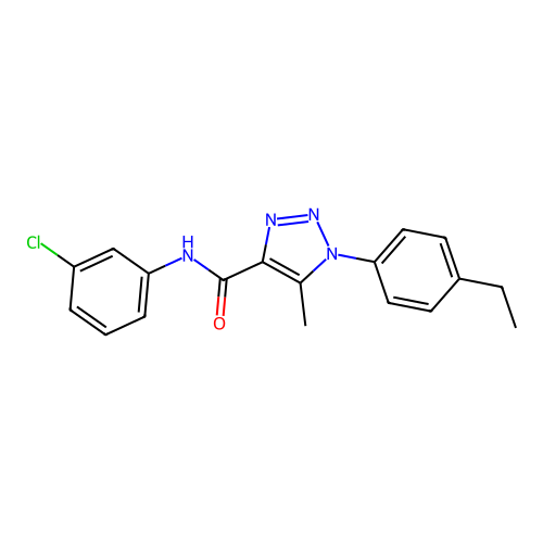 N-(3-chlorophenyl)-1-(4-ethylphenyl)-5-methyl-1H-1,2,3-triazole-4-carboxamide structure