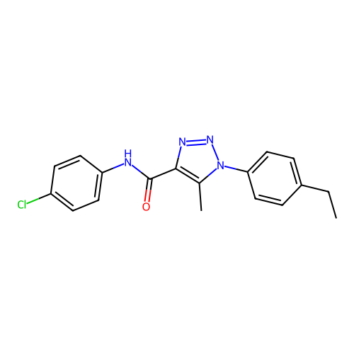 N-(4-chlorophenyl)-1-(4-ethylphenyl)-5-methyl-1H-1,2,3-triazole-4-carboxamide structure