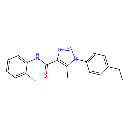 1-(4-ethylphenyl)-N-(2-fluorophenyl)-5-methyl-1H-1,2,3-triazole-4-carboxamide structure