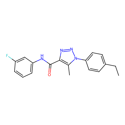 1-(4-ethylphenyl)-N-(3-fluorophenyl)-5-methyl-1H-1,2,3-triazole-4-carboxamide structure