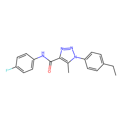 1-(4-ethylphenyl)-N-(4-fluorophenyl)-5-methyl-1H-1,2,3-triazole-4-carboxamide structure