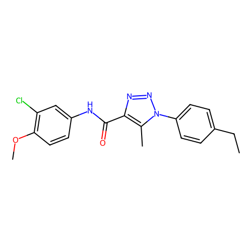 N-(3-chloro-4-methoxyphenyl)-1-(4-ethylphenyl)-5-methyl-1H-1,2,3-triazole-4-carboxamide structure