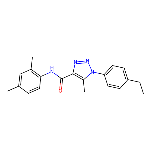 N-(2,4-dimethylphenyl)-1-(4-ethylphenyl)-5-methyl-1H-1,2,3-triazole-4-carboxamide structure