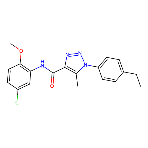N-(5-chloro-2-methoxyphenyl)-1-(4-ethylphenyl)-5-methyl-1H-1,2,3-triazole-4-carboxamide structure